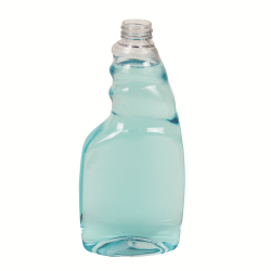 16 oz. Clear PET Oblong Spray Bottle with 28/400 Neck (Sprayer Sold Separately)